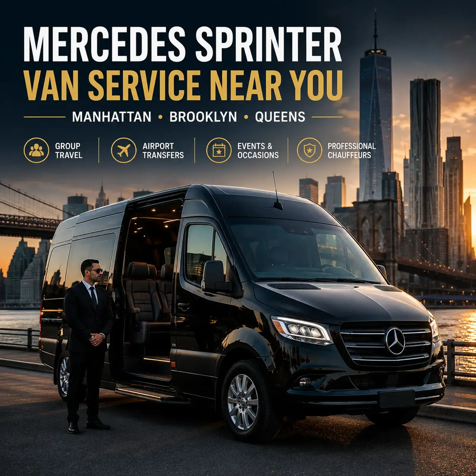 Mercedes Sprinter Van Service Near Me NYC | Manhattan, Brooklyn & Queens — Iona Sprinter