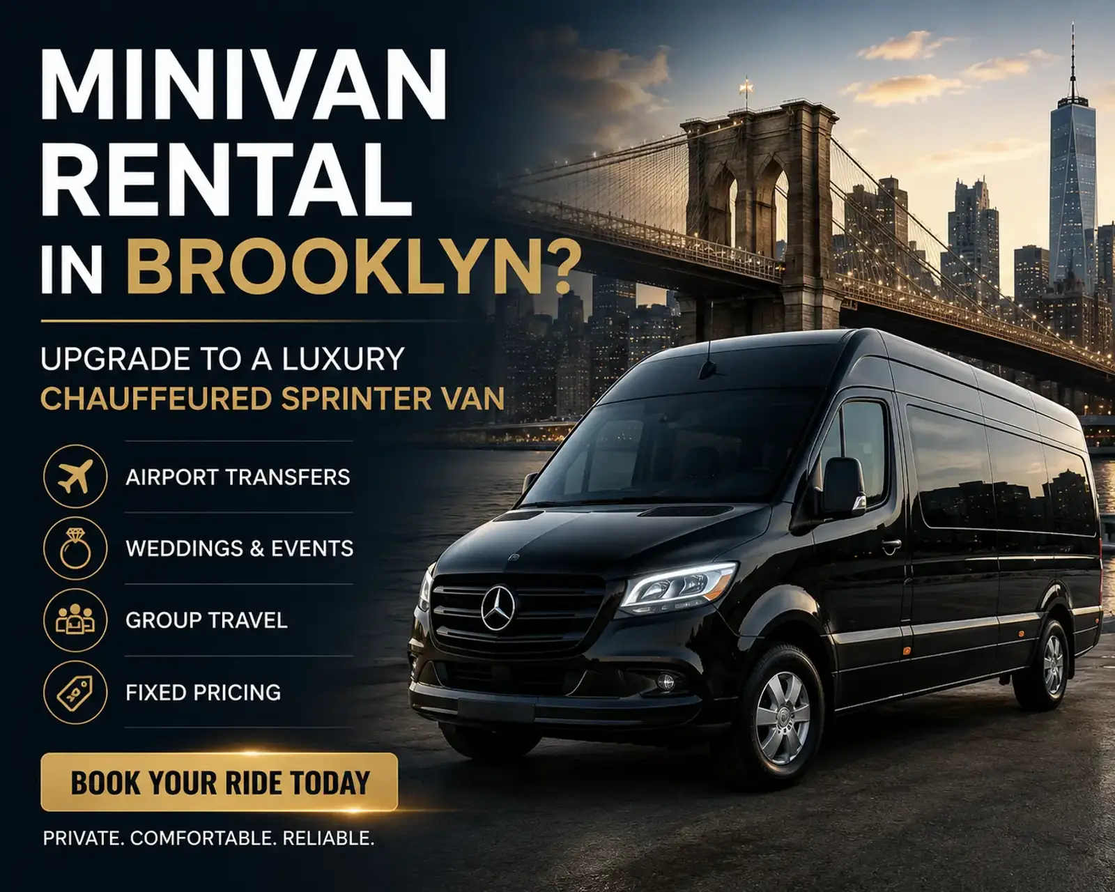 Minivan Rental Brooklyn NY | Luxury Chauffeured Van Service — Iona Sprinter