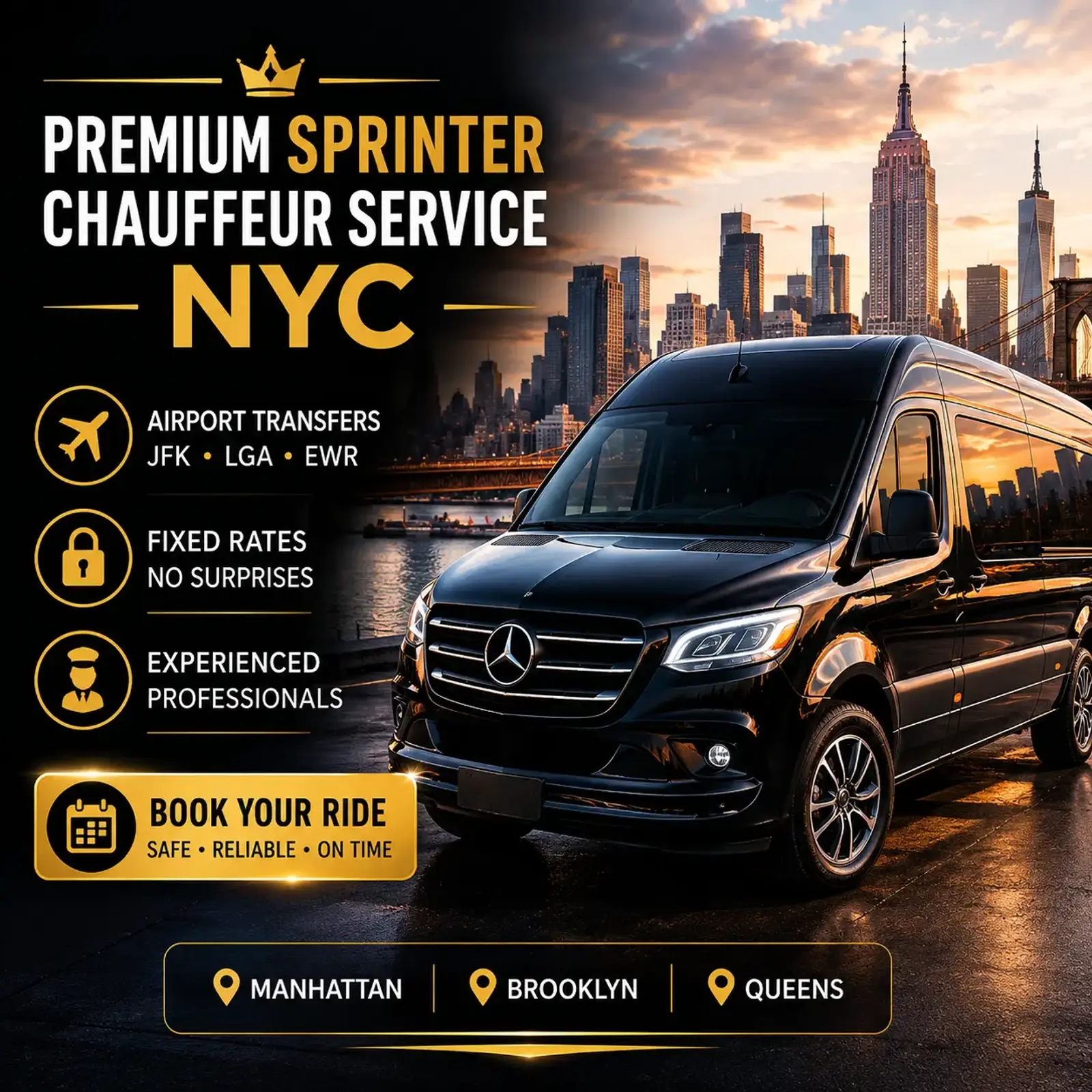 NYC's Most Reliable Sprinter Chauffeur Service