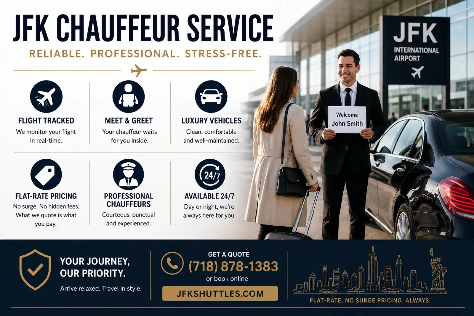 JFK Chauffeur Service NYC | Flat-Rate Airport Transfers Best Chauffeur Service at JFK Airport (2026 Guide)