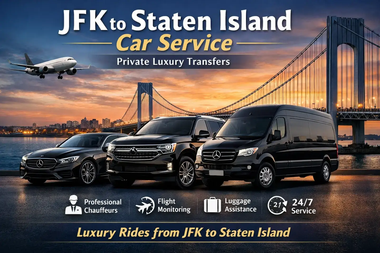 JFK to Staten Island Car Service | Private Luxury Airport Transfer