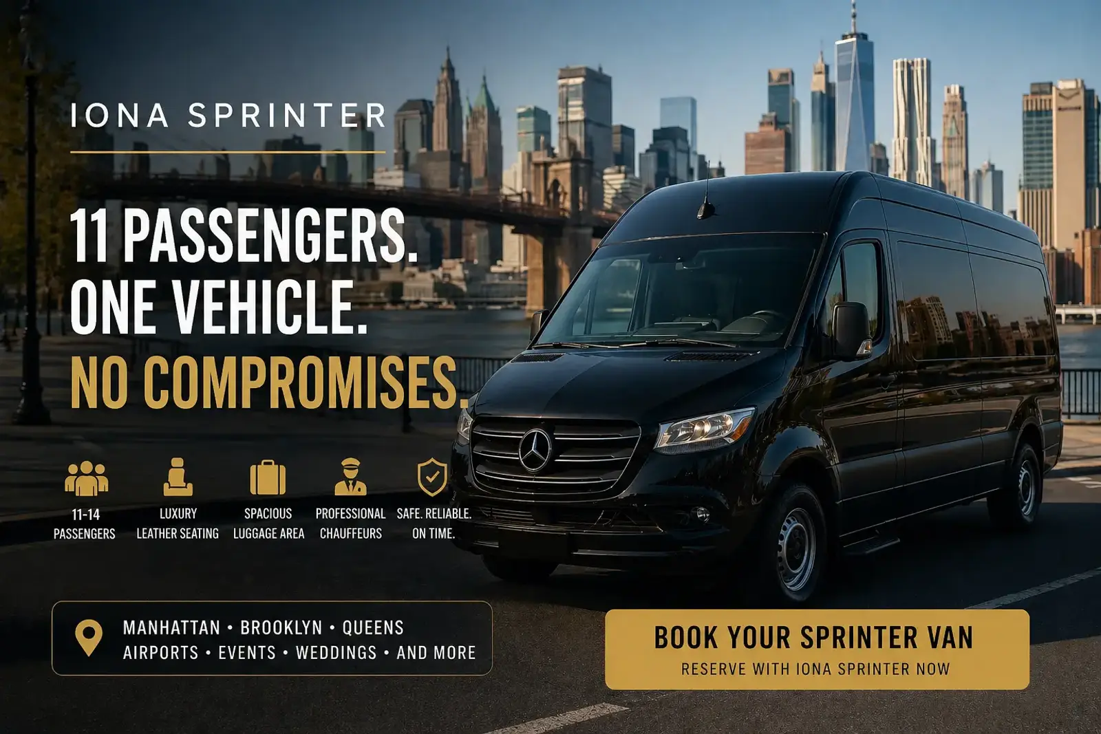 11 Passenger Sprinter Van NYC | Manhattan, Brooklyn & Queens — Iona Sprinter